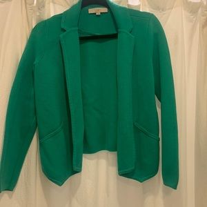 Women’s cropped blazer from the Loft. Size medium. Kelly green